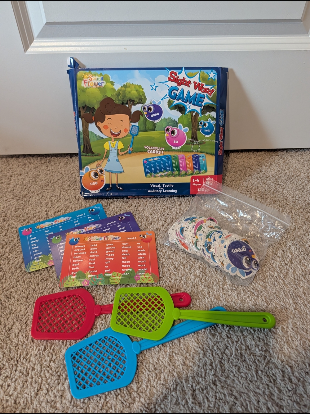 Flashcard Set for Kids - Blue, Green, Pink